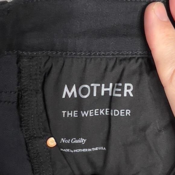 Mother Jeans The Weekender Not Guilty Women's 28 Black Stretch Flared 30" Inseam - Picture 5 of 9